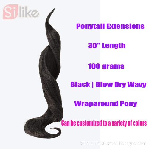 Long Curly Wavy Ponytail Extensions 30" Synthetic Heat Resistant Fiber Synthetic Wave Wraparound Pony ponytail hair extensions